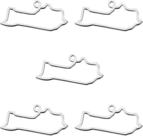 kkjoy 5Pcs Hollow Continents Maps of USA Pendant Charms for Jewelry Making and Crafting, Stainless Steel Mini Charm Craft Supplies Accessories for DIY Bracelet Necklace Earrings in Saudi Arabia