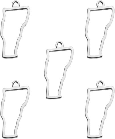 kkjoy 5Pcs Hollow Continents Maps of USA Pendant Charms for Jewelry Making and Crafting, Stainless Steel Mini Charm Craft Supplies Accessories for DIY Bracelet Necklace Earrings in Saudi Arabia