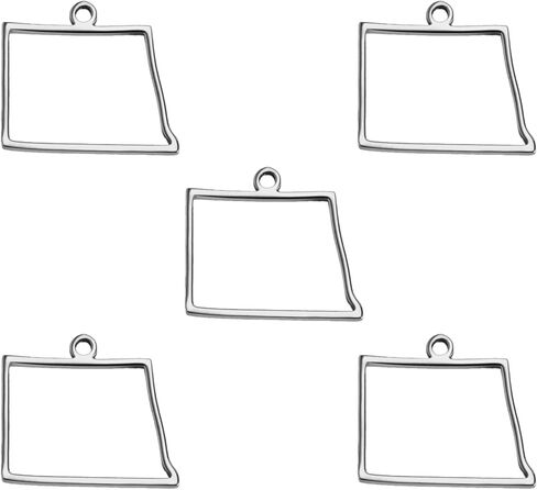 kkjoy 5Pcs Hollow Continents Maps of USA Pendant Charms for Jewelry Making and Crafting, Stainless Steel Mini Charm Craft Supplies Accessories for DIY Bracelet Necklace Earrings in Saudi Arabia