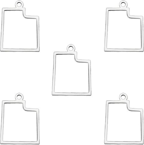 kkjoy 5Pcs Hollow Continents Maps of USA Pendant Charms for Jewelry Making and Crafting, Stainless Steel Mini Charm Craft Supplies Accessories for DIY Bracelet Necklace Earrings in Saudi Arabia