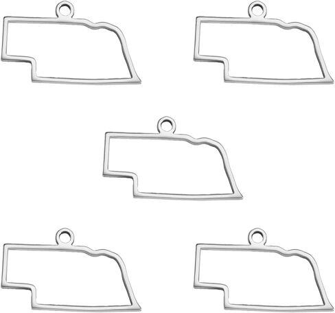 kkjoy 5Pcs Hollow Continents Maps of USA Pendant Charms for Jewelry Making and Crafting, Stainless Steel Mini Charm Craft Supplies Accessories for DIY Bracelet Necklace Earrings in Saudi Arabia