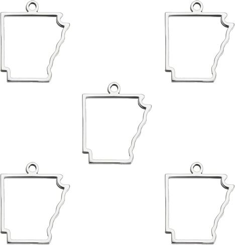 kkjoy 5Pcs Hollow Continents Maps of USA Pendant Charms for Jewelry Making and Crafting, Stainless Steel Mini Charm Craft Supplies Accessories for DIY Bracelet Necklace Earrings in Saudi Arabia