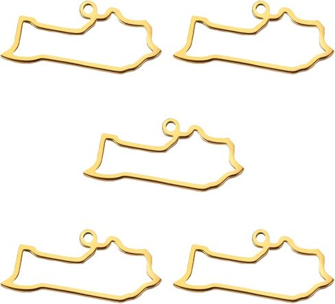 kkjoy 5Pcs Hollow Continents Maps of USA Pendant Charms for Jewelry Making and Crafting, Stainless Steel Mini Charm Craft Supplies Accessories for DIY Bracelet Necklace Earrings in Saudi Arabia