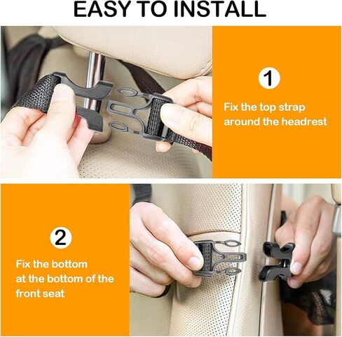 2Pack Car Seat Back Organizer, Kick Mats Backseat Car Storage with Touch Screen Tablet Holder, Waterproof Car Back Seat Protector for Kids, Vehicle Back Seat Organizer for Travel Accessories in Saudi Arabia