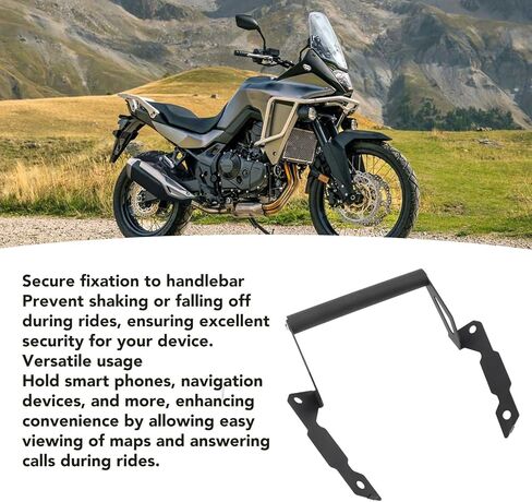 Acouto XL750 Transalp 2023+ دراجة نارية المقود الأمامي الملاحة قوس الهاتف جبل حامل حامل، للهواتف الذكية، وأجهزة الملاحة، وأكثر من ذلك، مع راحة عرض الخريطة، ضيق in Kuwait