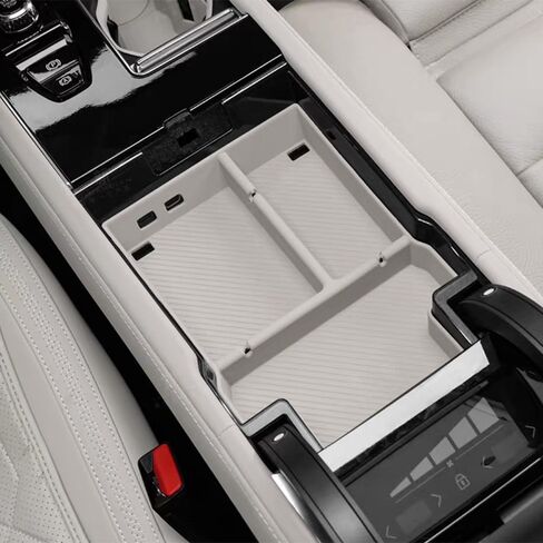 For Volvo Accessories Insert Armrest Tray Center Console Organizer, 2026 xc60 2026 XC90 Middle Console Organizer Tray, Storage Box (2026 XC90 Black Storage box) in Saudi Arabia