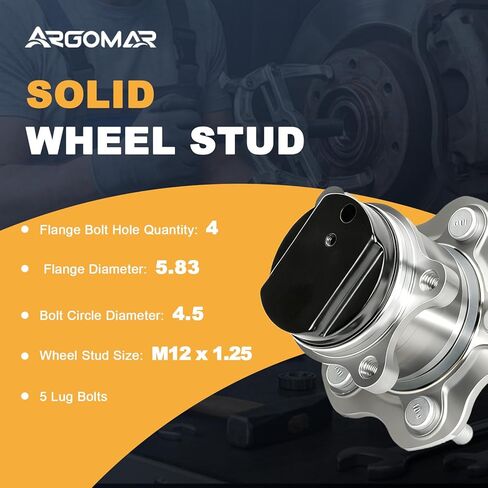 2PC 512534 FWD Rear Wheel Bearing Hub Assembly Fit for Nissan 17-22 Qashqai, 08-20 Rogue, 17-22 Rogue Sport, 5 Lugs w/ABS 432024BA0A in Kuwait