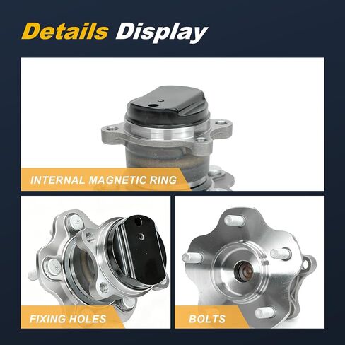 2PC 512534 FWD Rear Wheel Bearing Hub Assembly Fit for Nissan 17-22 Qashqai, 08-20 Rogue, 17-22 Rogue Sport, 5 Lugs w/ABS 432024BA0A in Kuwait