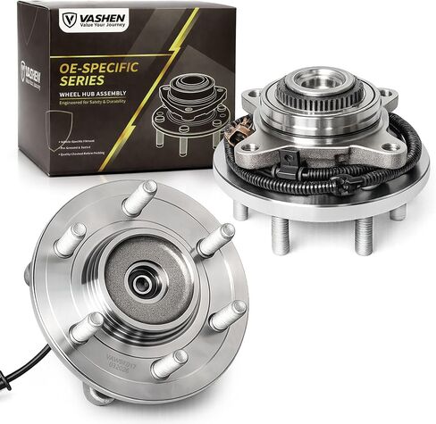 زوج 515169 محور عجلات محمل العجلة الأمامية، مناسب لمحركات Ford F150 F-150 4WD 4X4 2015 2016 2017 2.7L 3.5L 5L، 6 العروات ث/ABS in Kuwait