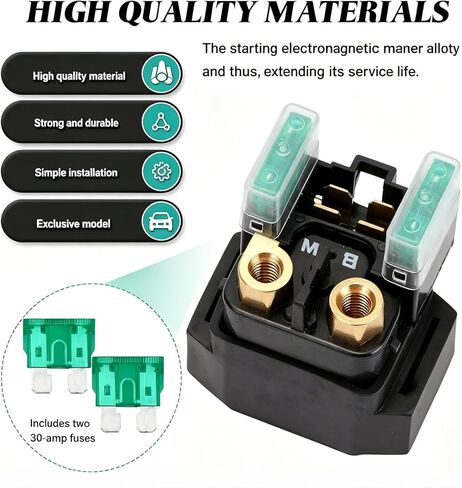 Starter Solenoid Relay, Plug and Play Starter Solenoid Compatible with Most Yamaha ATV YFM 350 400 450 660 - Raptor Grizzly Kodiak Wolverine Big Bear Starter Solenoid in Kuwait