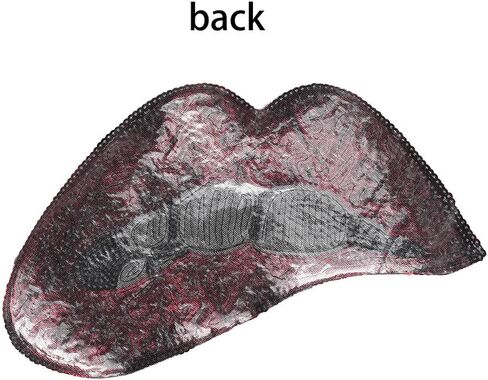 1 x Large Lips Sequin Hot Melt Patch Clothes Bag Wrap Decoration in Saudi Arabia
