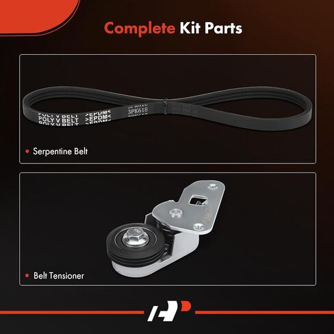 A-Premium Engine Serpentine Belt Drive Kit with Tensioner Compatible with Buick Lucerne 2006-2011 & Cadillac DTS 2006-2011, DeVille, Eldorado, Seville & Oldsmobile Aurora & Pontiac Bonneville in Kuwait