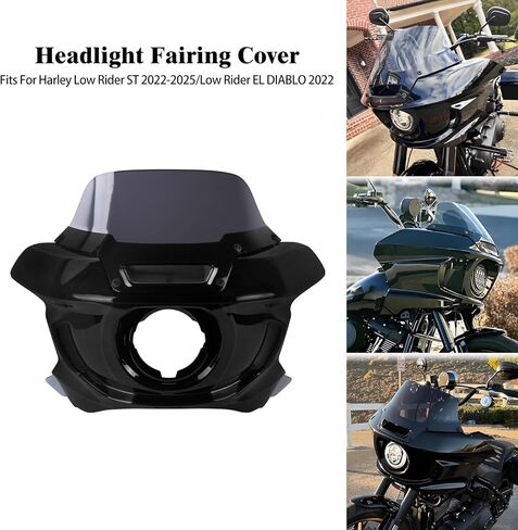 Front Headlight Fairing with 7" Windshield Compatible with Harley Softail 2018-up Headlight Fairing, fit for Harley Softail Low Rider Fat Boy Standard Street Bob 2018-up Motorcycle Fairing in Kuwait