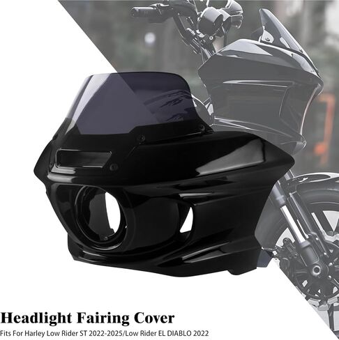 Front Headlight Fairing with 7" Windshield Compatible with Harley Softail 2018-up Headlight Fairing, fit for Harley Softail Low Rider Fat Boy Standard Street Bob 2018-up Motorcycle Fairing in Kuwait