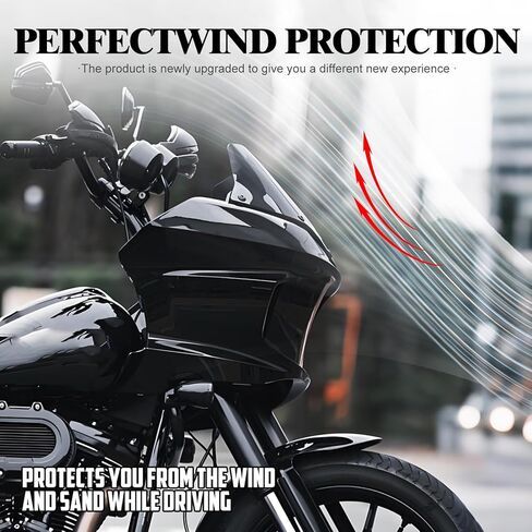 Front Headlight Fairing with 7" Windshield Compatible with Harley Softail 2018-up Headlight Fairing, fit for Harley Softail Low Rider Fat Boy Standard Street Bob 2018-up Motorcycle Fairing in Kuwait