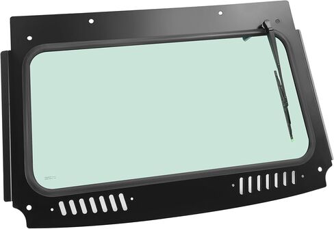 ECOTRIC Front Windshield Compatible with 2020-Up Kawasaki Teryx KRX 1000 UTV Full Glass Windscreen W/Wiper, Vented Holes Powder Coated Steel in Kuwait