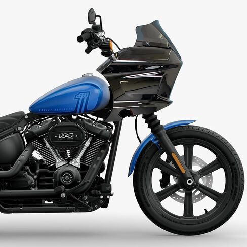 Club Style ST Front Fairing w/ 7" Light Smoke Windshield for Harley Softail Street Bob FXBB FXBBS 2018-2024, Softail Standard FXST 2020-2024, 5.75" Headlight Cowl & Mounting Kit in Kuwait