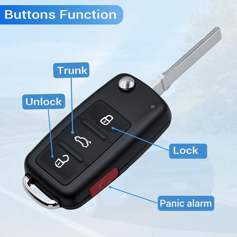 Key Fob Fits for Volkswagen Beetle 2012-2016 VW CC Eos Golf GTI Jetta Passat Tiguan Touareg 2011 2012 2013 2014 2015 2016 Keyless Entry Remote Control NBG010180T 315 MHz in Saudi Arabia