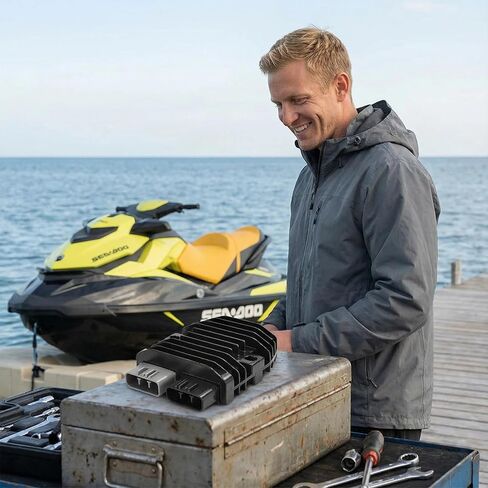 منظم الجهد الكهربي المعدل 230-22165 SH775AA لـ Sea-Doo GTI GTX RXP RXT Wake 2008-2014 & Can-Am Outlander 330 400 650 800 2003-2008، يستبدل 710-000-870، 710-000-908، 710-001-103 in Kuwait