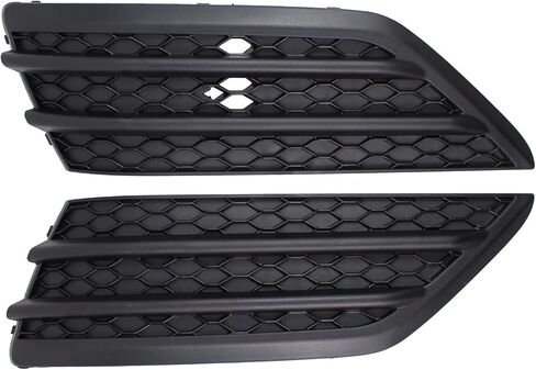 Pair Black Front Bumper Insert Fog Light Bezel Trim for Honda Pilot 2016-2018 without Backup Parking Aid Sensor Hole in Kuwait