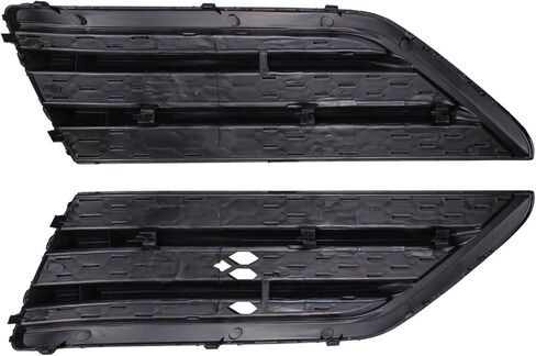 Pair Black Front Bumper Insert Fog Light Bezel Trim for Honda Pilot 2016-2018 without Backup Parking Aid Sensor Hole in Kuwait