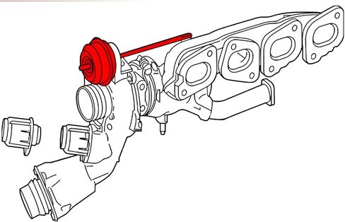 A2740904080 Turbo Wastegate Actuator Fit for Mercedes Benz C300 E300 GLC300 W212 W204 W205 2.0L M274 Replace 2740903580 2740904080 in Saudi Arabia
