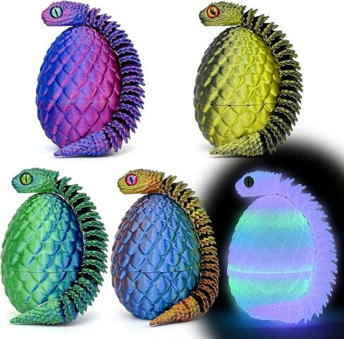 5PCS 3D Printed Snake with Egg - Prefilled Easter Eggs Basket Stuffers, Snake Egg with Snake, 3D Printed Animals Toy, Cute Desk Decor, Animals Decor for Kids (Multicolor1-5PCS) in Saudi Arabia