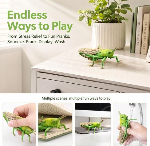 Toyvian 2 pcs Realistic Locust Plastic Model Educational for Learning and Nature Exploration Lightweight Figurine for Home and Office Decoration in Kuwait