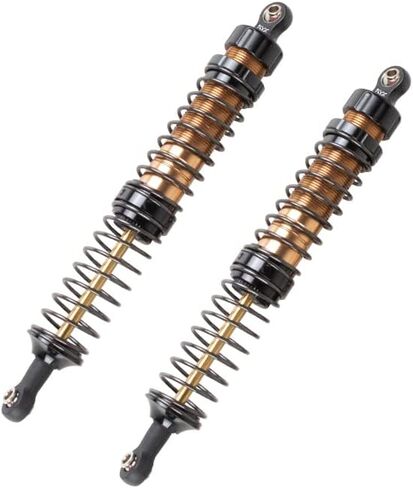 KYX Racing CNC Machined Aluminum 128mm Black Front Rear Suspension Shocks Upgrades Parts Accessories for 1/10 RC Crawler Car RC Rock RC Truck in Kuwait