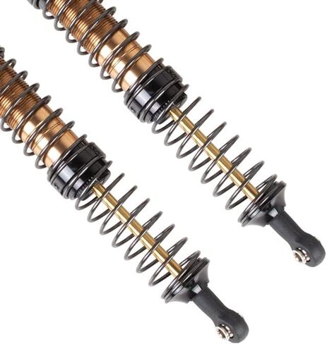KYX Racing CNC Machined Aluminum 128mm Black Front Rear Suspension Shocks Upgrades Parts Accessories for 1/10 RC Crawler Car RC Rock RC Truck in Kuwait