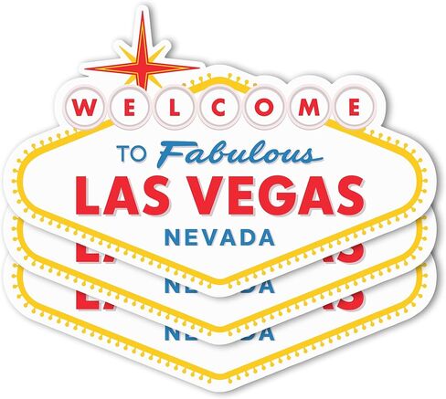 Welcome to Fabulous Las Vegas Sticker (3 Pcs) – 3" By 2" – Strong Adhesive, Durable, Weatherproof Las Vegas Sticker. Perfect Vegas Stickers in Kuwait