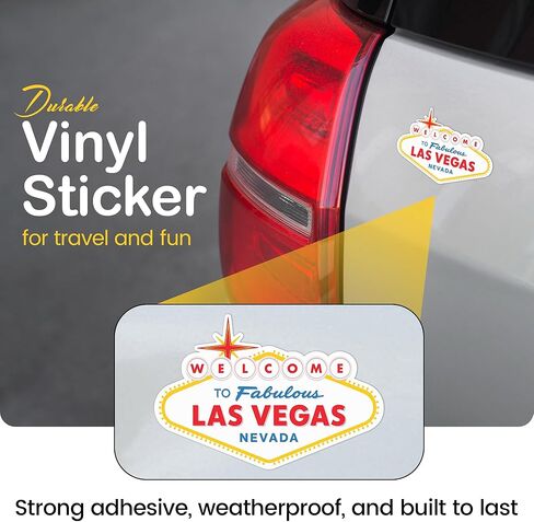 Welcome to Fabulous Las Vegas Sticker (3 Pcs) – 3" By 2" – Strong Adhesive, Durable, Weatherproof Las Vegas Sticker. Perfect Vegas Stickers in Kuwait