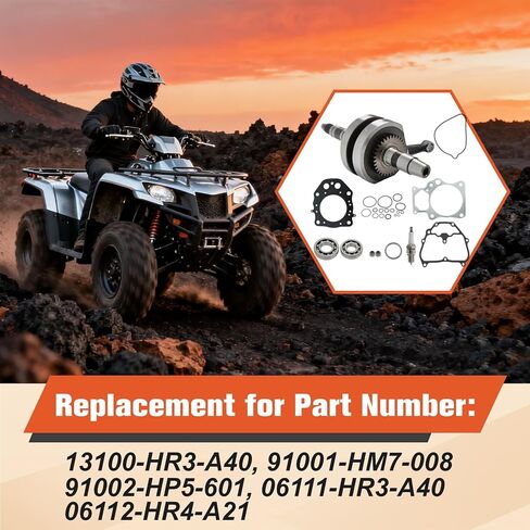 استبدال مجموعة كرنك المحرك للعمود المرفقي السفلي من labwork لهوندا فورمان 500 TRX500 2014-2025 لاستبدال 13100-HR3-A40 91001-HM7-008 91002-HP5-601 in Kuwait