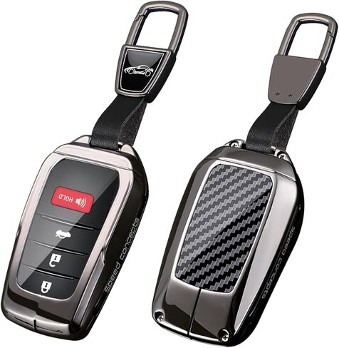Compatible with Toyota Key Fob Cover Metal,2024 Tundra Gand Highander Tacoma Prius Sequoia Crown Venza Corolla Cross Bz4x 2025 Camry 4Runner Land Cruiser Sienna 2026 Rav4 Key Fob Case in Saudi Arabia