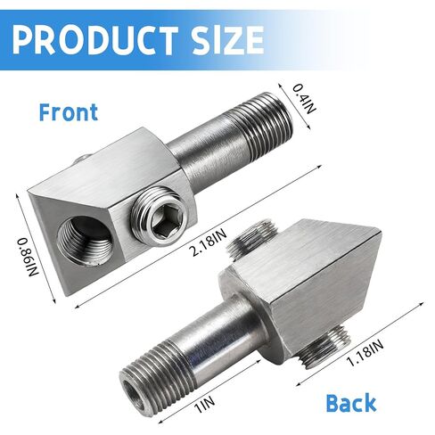 Oil Pressure Sensor Adapter Fittings Kit Includes 1/8-27 NPT Port Plugs, 90 & 45 Degree Sensor Ports, and 1/4 NPT Female-to-Male Tee Adapter for Small Block V8 Engines in Saudi Arabia