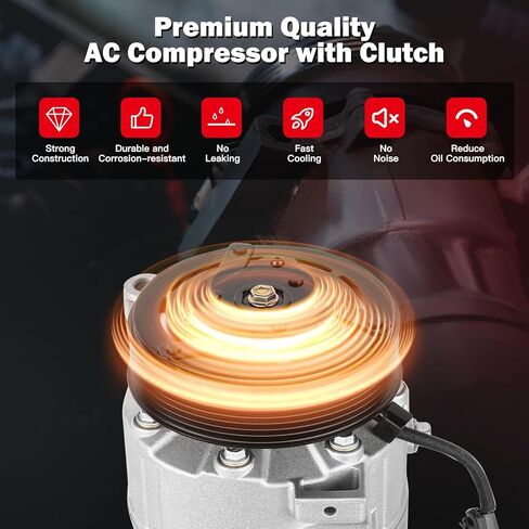 CCIYU Air Conditioning Compressor for Nissan Altima Pathfinder 3.5L 2007-2020 Replaces AC Compressor for Car in Kuwait