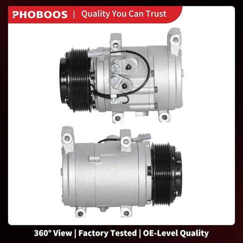 PHOBOOS A/C Compressor with Clutch Compatible with Toyota Tacoma 2005-2015 L4 2.7L/V6 4.0L, Fast Cooling, Low Noise, Easy Installation, Ref. 68677 in Kuwait