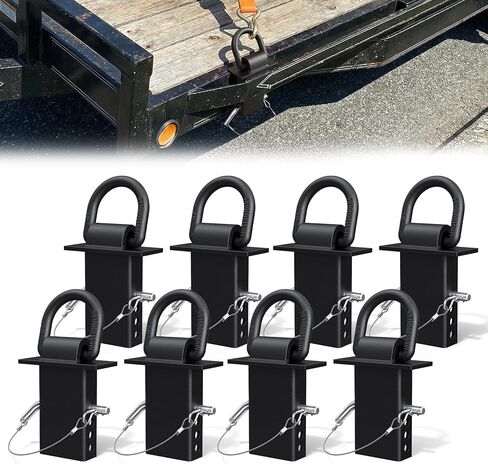 Stake Pocket D Ring, 18000lbs D Rings Heavy Duty Stake Pocket Tie Down for Trailers and Flatbeds Trucks, Removable Trailer Tractor Tie Down Accessories Anchor for Flatbed Cargo Trucks, 4 Pack in Kuwait