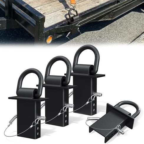 Stake Pocket D Ring, 18000lbs D Rings Heavy Duty Stake Pocket Tie Down for Trailers and Flatbeds Trucks, Removable Trailer Tractor Tie Down Accessories Anchor for Flatbed Cargo Trucks, 4 Pack in Kuwait