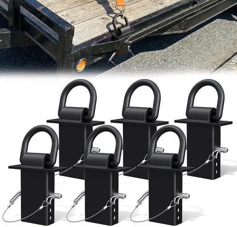 Stake Pocket D Ring, 18000lbs D Rings Heavy Duty Stake Pocket Tie Down for Trailers and Flatbeds Trucks, Removable Trailer Tractor Tie Down Accessories Anchor for Flatbed Cargo Trucks, 4 Pack in Kuwait