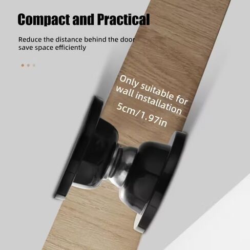 Strong Magnetic Door Stopper - No Drill, Soft Plastic Holder with 3D Adhesive Tape, Ideal for Short Gaps & Floor Mounting, Durable Silicone, Compact Design, Office & Home Use in Kuwait
