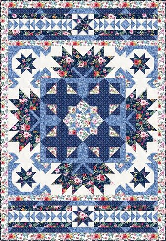 Fabric Café – 2026 Showstopper 5-Yard Quilt Pattern, Bold Statement Quilt Using Five 1-Yard Cuts, Finished Size 46" x 67" in Kuwait