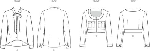 Know Me ME2137N5 Misses' V-Neck Button Down Blouse and Cropped Jacket Sewing Pattern Packet by Lynn Brannelly, Design Code ME2137, Sizes 10-12-14-16-18 in Kuwait