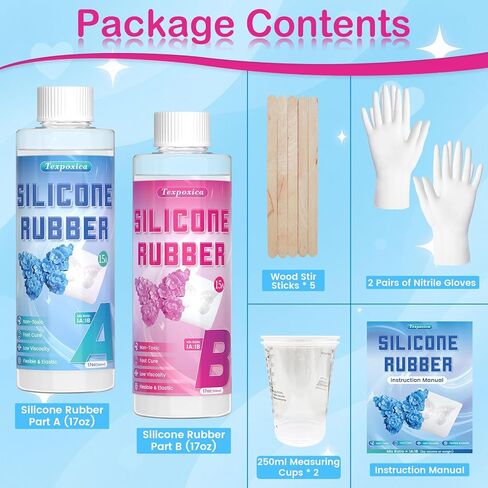 Silicone Mold Making Kit 34oz, 15A Platinum Liquid Silicone Rubber for Casting Resin Molds, Soap, Candle, Silicone Molds in Saudi Arabia