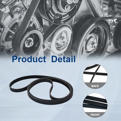 AUCERAMIC 6PK2411 حزام محرك سيربنتين مناسب لسيارة شيفروليه إكوينوكس إمبالا 3.6L V6 2010-2017/AUDI 2005-2008 A4 2006-2011 A6 2014-2016 Q5 V6 Gas/GMC سوبربان سييرا تيرين/كاديلاك SRX V6 غاز #6PK2413 in Kuwait