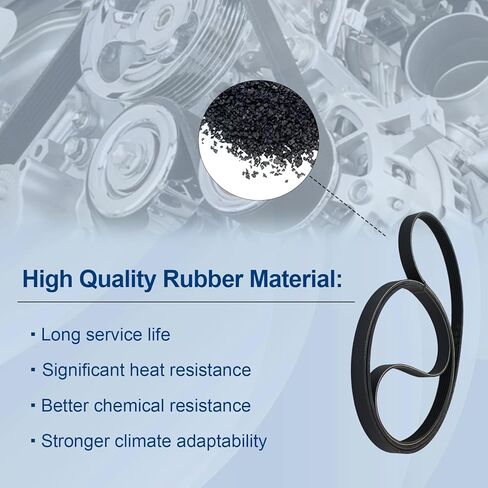 AUCERAMIC 6PK2411 حزام محرك سيربنتين مناسب لسيارة شيفروليه إكوينوكس إمبالا 3.6L V6 2010-2017/AUDI 2005-2008 A4 2006-2011 A6 2014-2016 Q5 V6 Gas/GMC سوبربان سييرا تيرين/كاديلاك SRX V6 غاز #6PK2413 in Kuwait