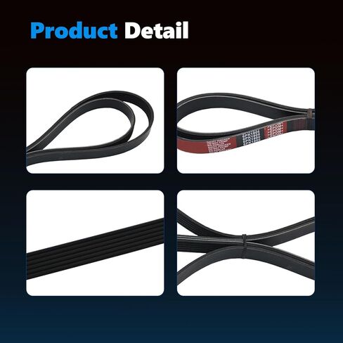 حزام محرك سيربنتين من AUCERAMIC مناسب لنيسان Rogue 2008-2013، Rogue Select 2014-2015، Sentra 2007-2012، 2.5L L4 Gas Replace # K060711A، 6PK1806، 11720ET80A، 11720JG30A in Kuwait