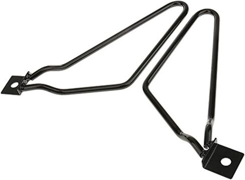 2pcs Motorcycle Saddlebags Brackets Support for Harley 883 Iron XL883N Dyna Fat Bob FXDF (Black) in Saudi Arabia