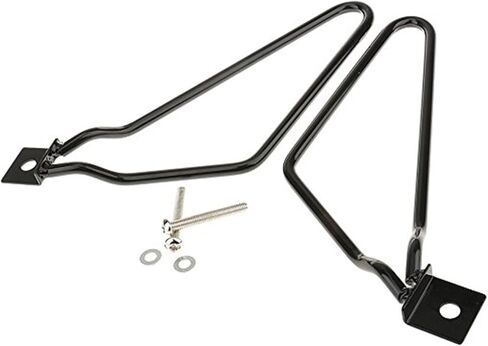 2pcs Motorcycle Saddlebags Brackets Support for Harley 883 Iron XL883N Dyna Fat Bob FXDF (Black) in Saudi Arabia