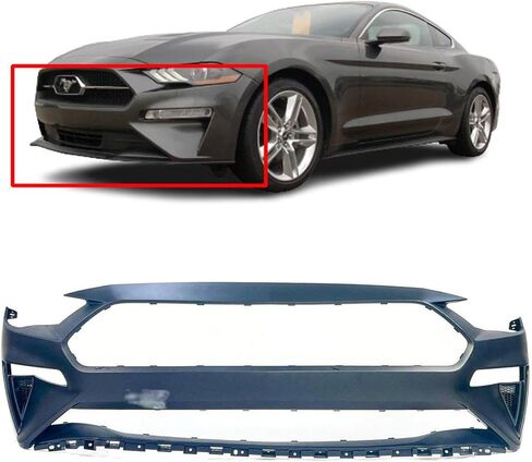 FitParts متوافق مع غطاء المصد الأمامي 2018 2019 2020 2021 2022 Ford Mustang Coupe 18 19 20 21 22. جديد، مُجهز وجاهز للطلاء. FO1000745 JR3Z17D957CAPTM in Kuwait